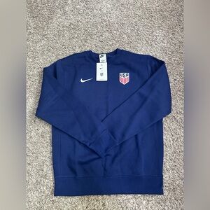 Men's Nike Navy USMNT Soccer Club Pullover Sweatshirt Small DV2040-421